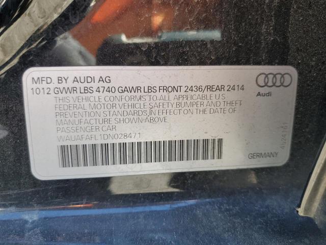 VIN WAUAFAFL1DN028471 2013 Audi A4, Premium no.12