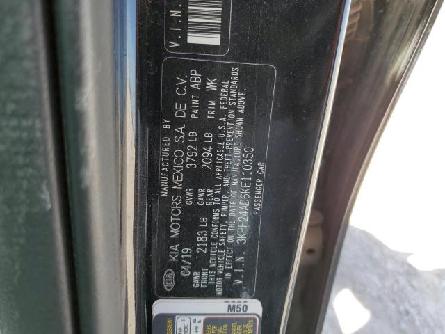 3KPF24AD6KE110350 KIA FORTE FE