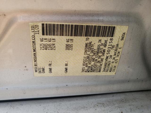 1N4AA6CV9MC503158 Nissan MAXIMA SV