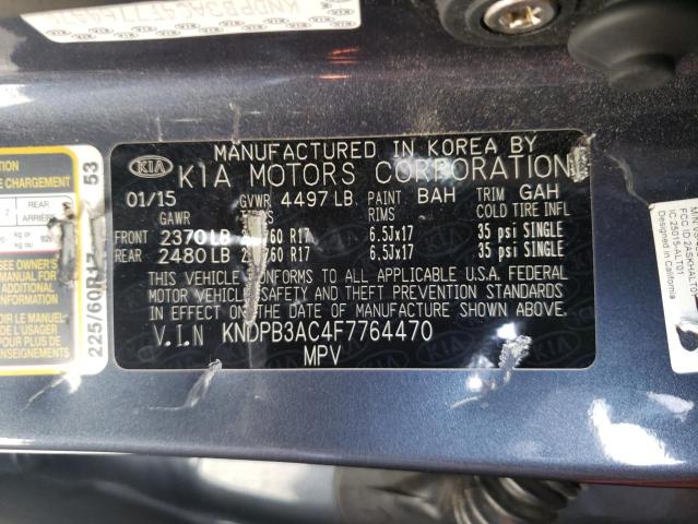 KNDPB3AC4F7764470 KIA Sportage Lx