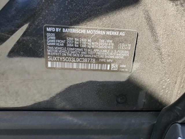 5UXTY5C03L9C38778 BMW X3 Xdrive30i