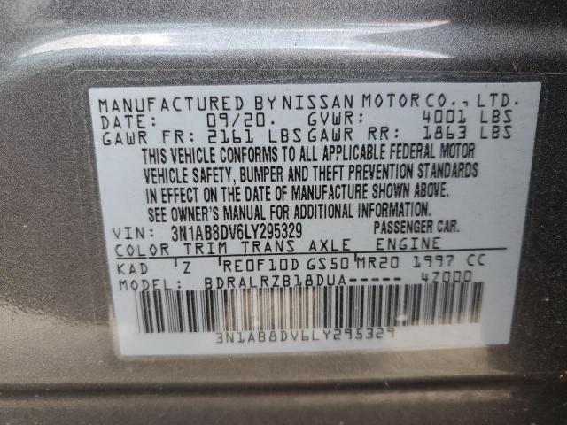 3N1AB8DV6LY295329 Nissan SENTRA SR