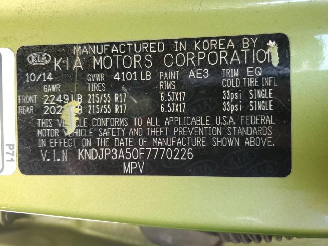 KNDJP3A50F7770226 KIA SOUL +