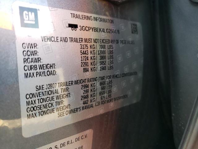 2020 CHEVROLET SILVERADO2 - 3GCPYBEK4LG256476