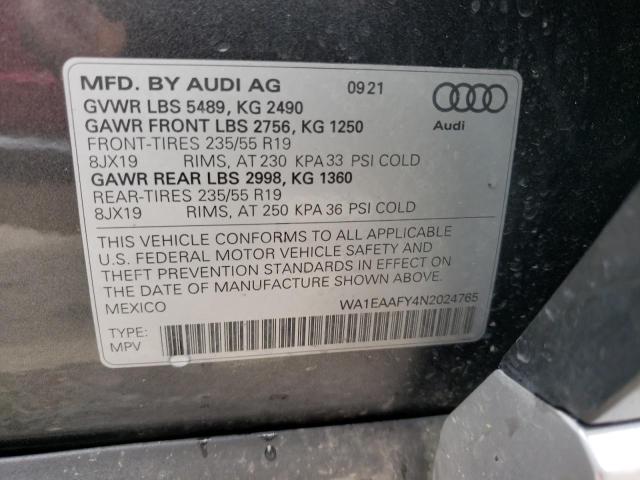 WA1EAAFY4N2024765 Audi Q5 PREMIUM 12