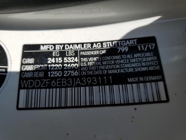 WDDZF6EB3JA393111 2018 MERCEDES-BENZ E-CLASS - Image 13