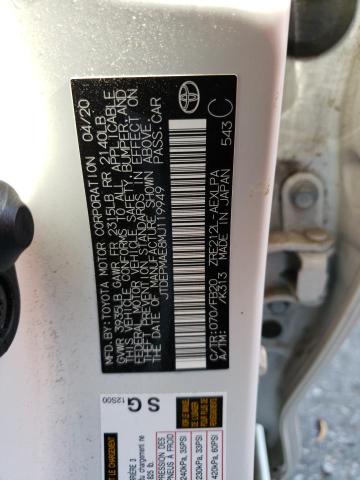 JTDEPMAE8MJ119949 Toyota COROLLA LE