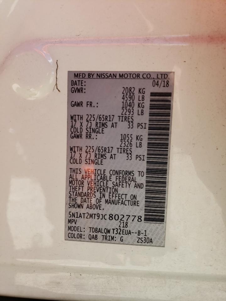 5N1AT2MT9JC802778 NISSAN ROGUE 2018