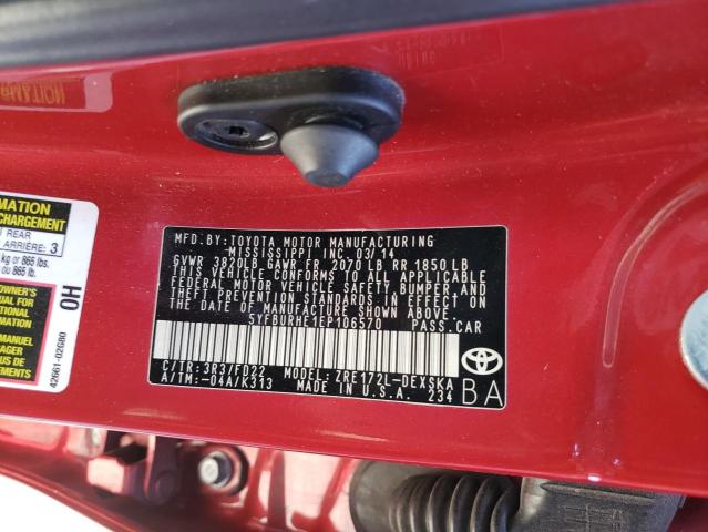 5YFBURHE1EP106570 Toyota COROLLA L