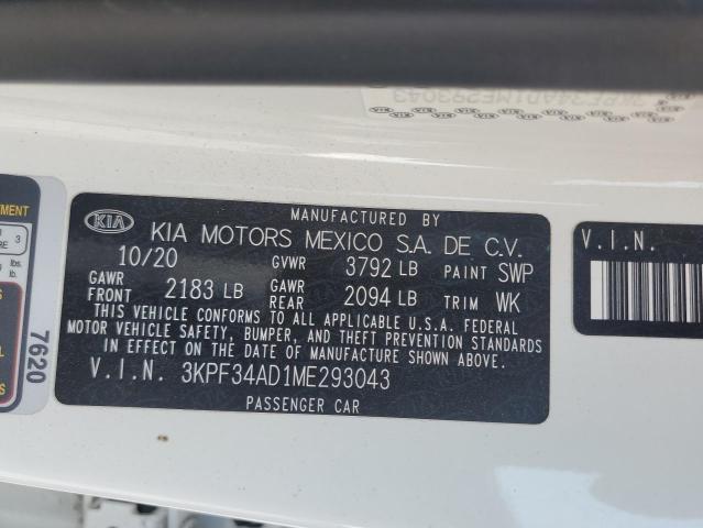 3KPF34AD1ME293043 KIA Forte Gt Line