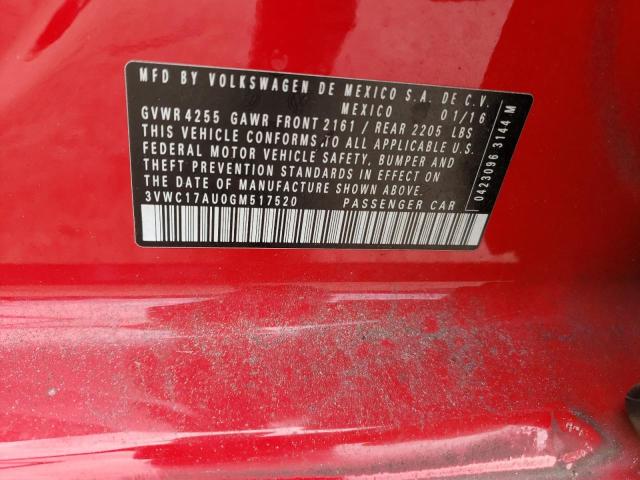 2016 VOLKSWAGEN GOLF SPORT - 3VWC17AU0GM517520