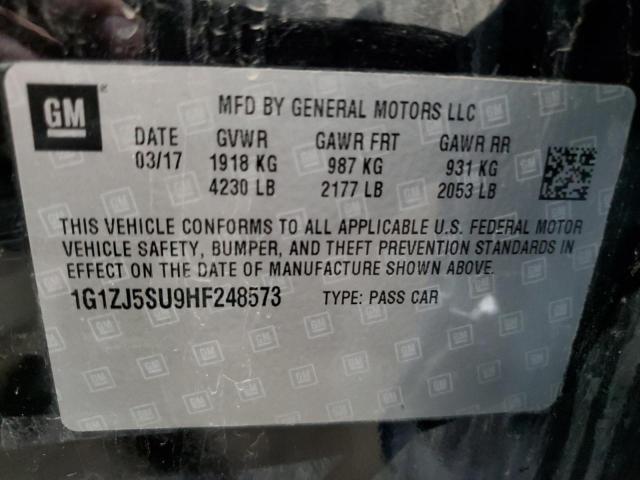 2017 CHEVROLET MALIBU HYB - 1G1ZJ5SU9HF248573