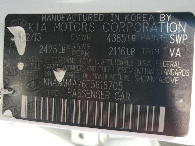 KNAGM4A76F5616705 KIA Optima Lx