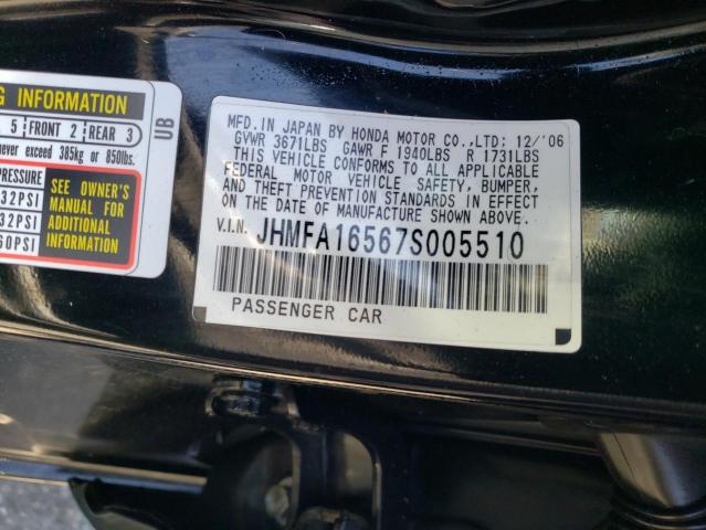 JHMFA16567S005510 2007 Honda Civic Lx