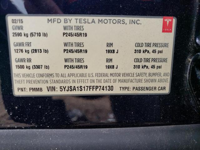 2015 TESLA CAMPER 5YJSA1S17FFP74130