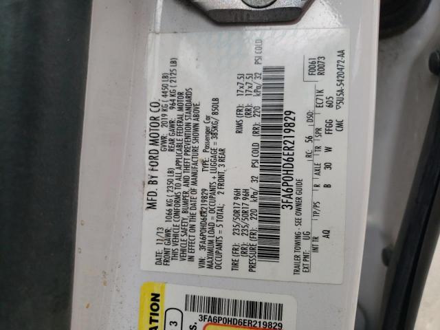 3FA6P0HD6ER219829 Ford FUSION SE