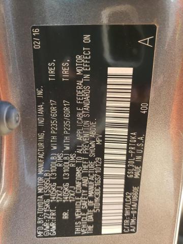 5TDYK3DC1GS710129 Toyota SIENNA XLE