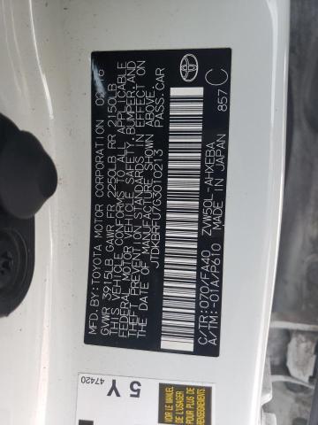 JTDKBRFU7G3010213 Toyota PRIUS