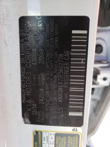 KNAGM4A77F5602778 KIA Optima Lx