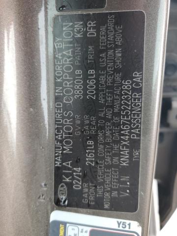 KNAFX4A67E5223286 KIA FORTE LX