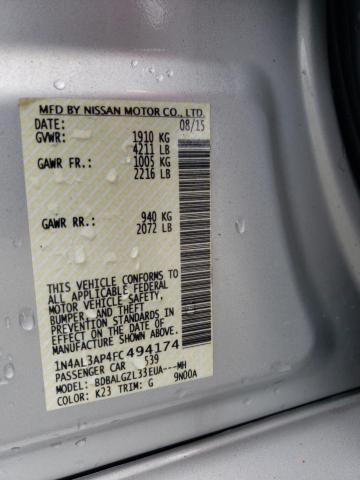 2015 NISSAN ALTIMA 2.5 - 1N4AL3AP4FC494174