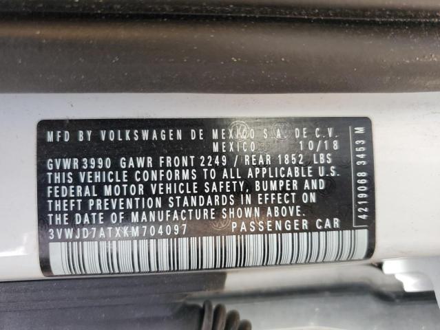 2019 VOLKSWAGEN BEETLE SE - 3VWJD7ATXKM704097