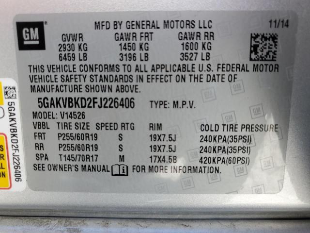 5GAKVBKD2FJ226406 Buick Enclave