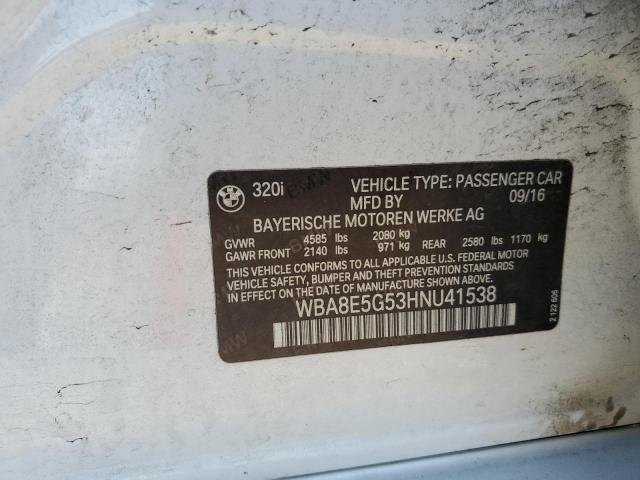 WBA8E5G53HNU41538 BMW 320 XI