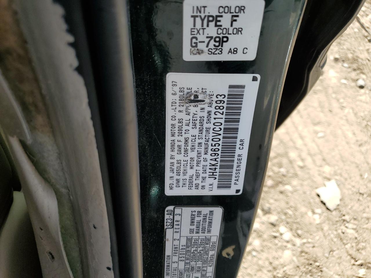 JH4KA9650VC012893 1997 Acura 3.5Rl