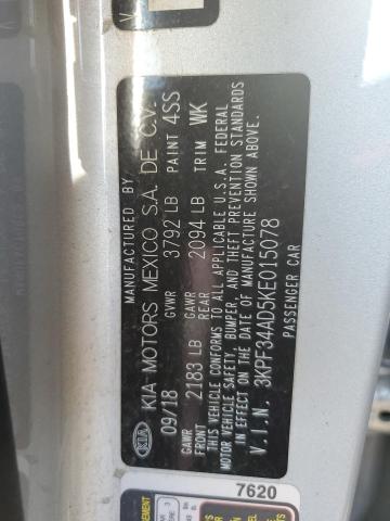 3KPF34AD5KE015078 KIA Forte Gt Line