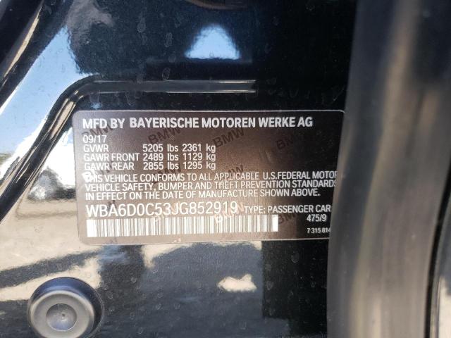 VIN WBA6D0C53JG852919 2018 BMW 6 Series, 640 I Gran... no.12