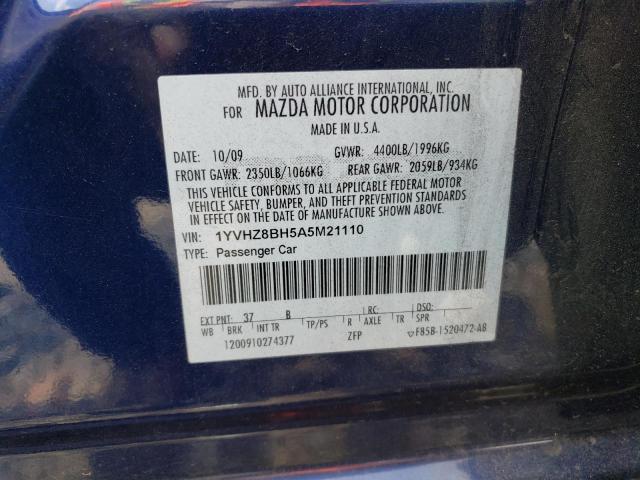 2010 Mazda 6 I VIN: 1YVHZ8BH5A5M21110 Lot: 59331263