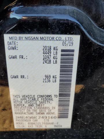 1N4BL4CW6KC249160 Nissan ALTIMA SR