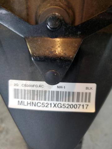 2016 HONDA CB300F MLHNC521XG5200717