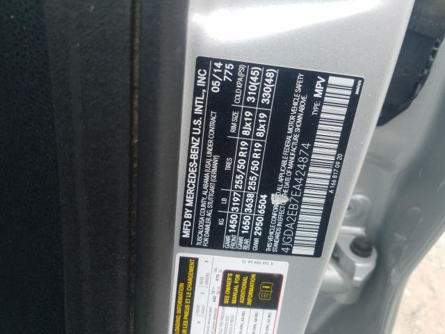 4JGDA2EB7EA424874 Mercedes-Benz Ml 350 Bluetec