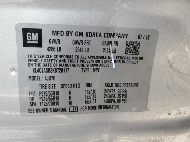 KL4CJASB3KB720117 Buick Encore Preferred