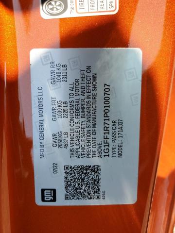 2023 CHEVROLET CAMARO LT1 - 1G1FF1R71P0100707