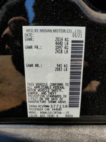1N4AL4CV9MN377158 Nissan ALTIMA SR