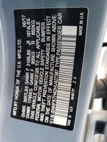 SHHFK7H42HU427387 Honda Civic Sport