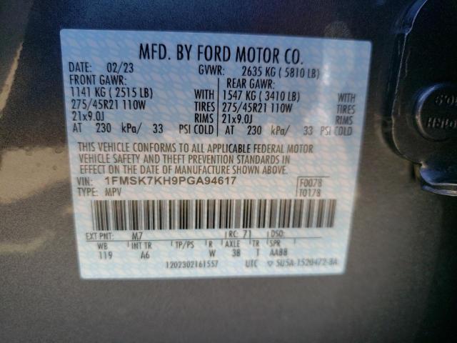 1FMSK7KH9PGA94617 Ford Explorer St-line