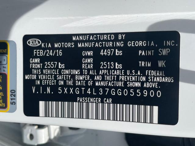 5XXGT4L37GG055900 KIA Optima Lx