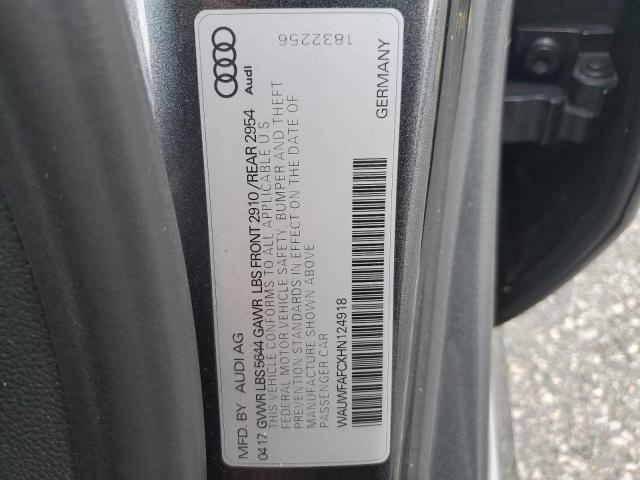 2017 AUDI S7 PREMIUM - WAUWFAFCXHN124918