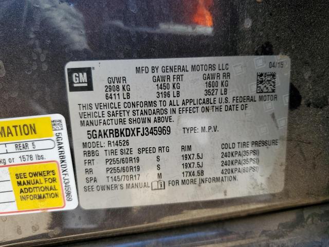 5GAKRBKDXFJ345969 | 2015 BUICK ENCLAVE