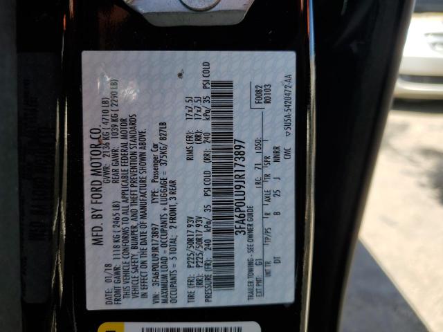 3FA6P0LU9JR173897 Ford Fusion Se Hybrid