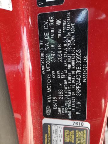 2019 KIA FORTE FE - 3KPF24AD7KE135953