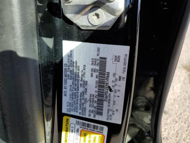 3FA6P0LUXHR149666 Ford Fusion Se Hybrid