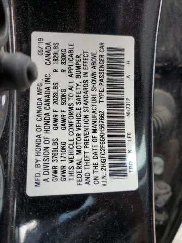 2HGFC2F66KH567662 Honda Civic Lx