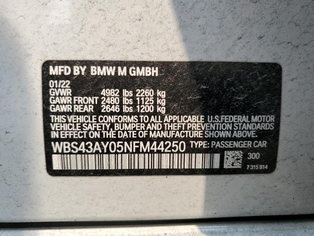 WBS43AY05NFM44250 2022 BMW M3, photo no. 12