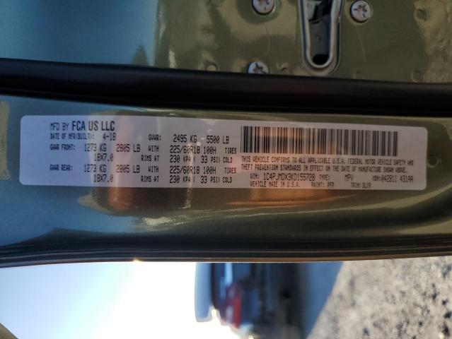1C4PJMDX3KD155728 Jeep Cherokee Limited