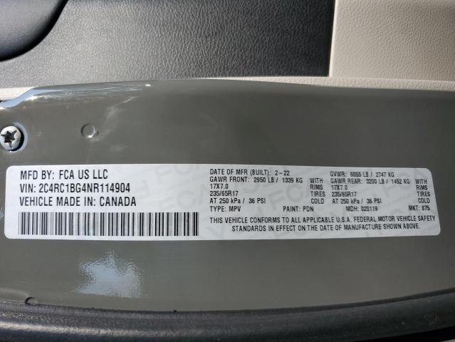 2C4RC1BG4NR114904 2022 CHRYSLER PACIFICA, photo no. 13